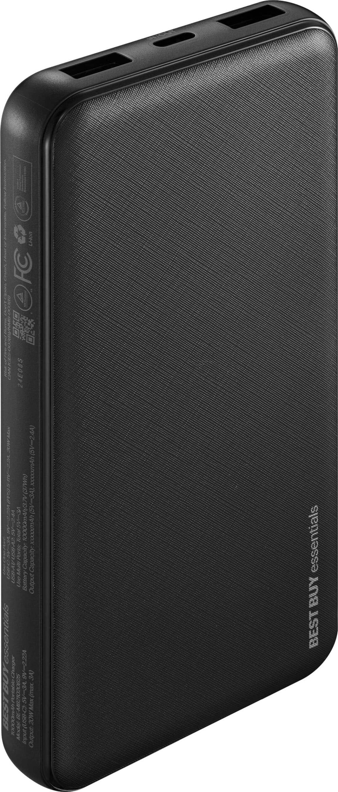 20W 10,000mAh Portable Charger for Most Smartphones, Tablets and USB Devices - Black - Open Box - Good - Image 2