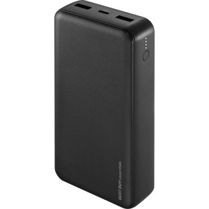 20W 20,000mAh Portable Charger for Most Smartphones, Tablets and USB Devices - Black - Open Box - Fair