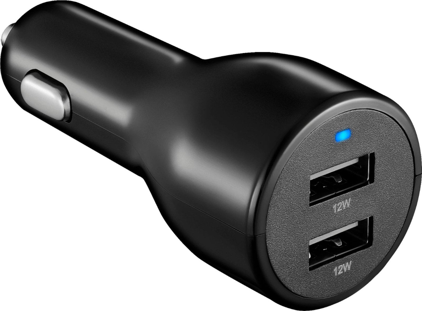 Insignia™ - 24W Dual USB Port Vehicle Charger - Black - Image 2
