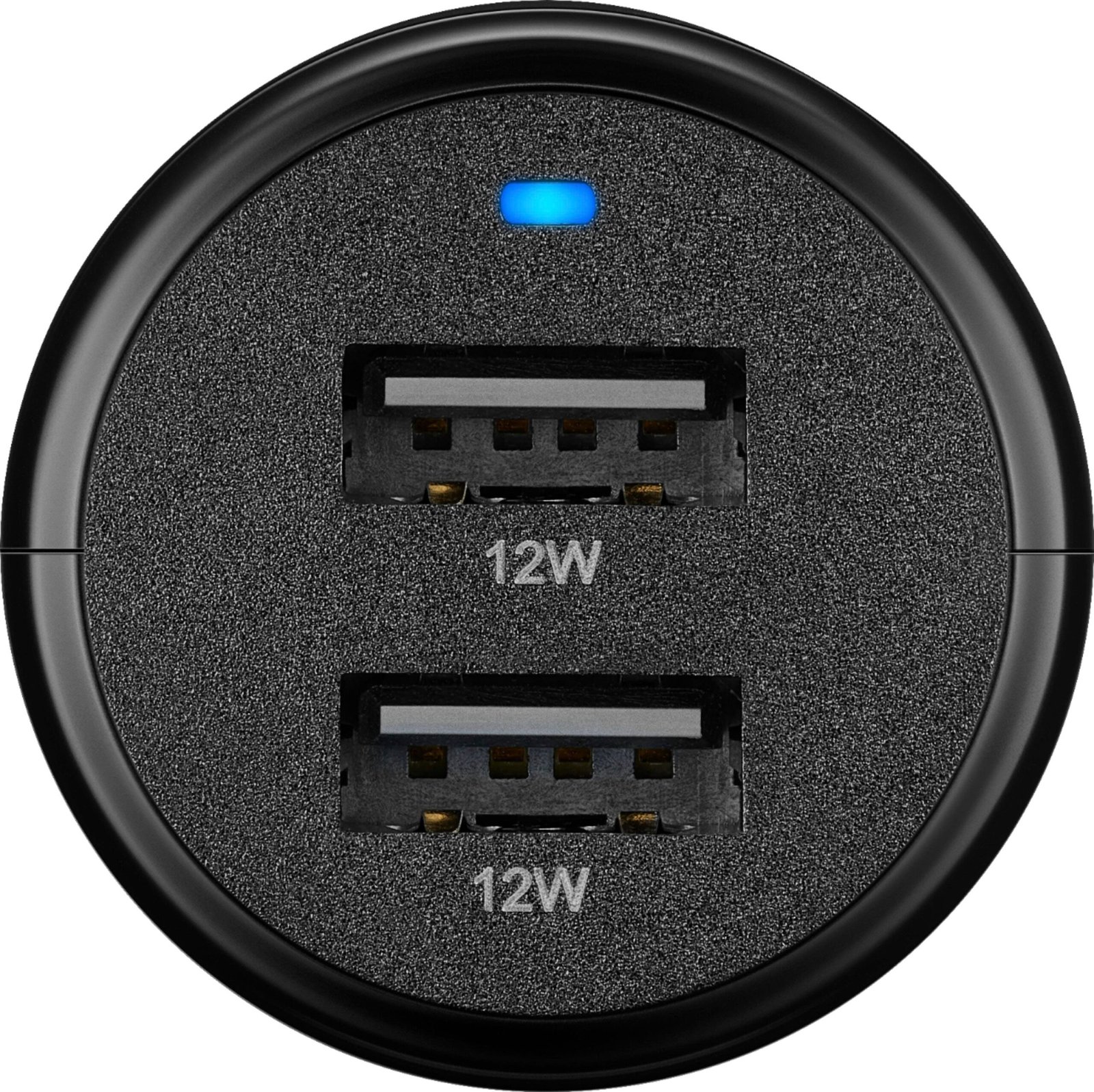 Insignia™ - 24W Dual USB Port Vehicle Charger - Black - Image 3