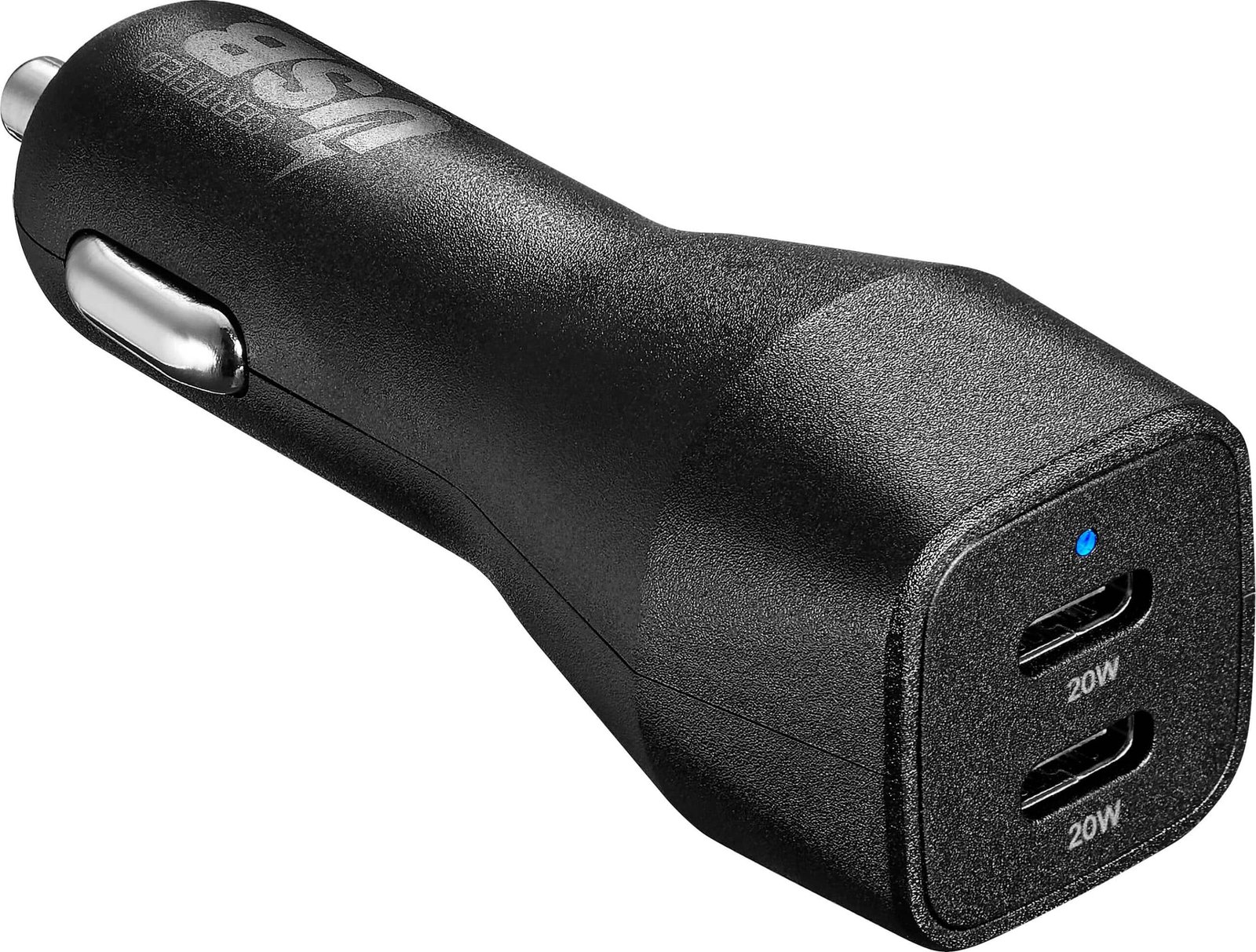 Insignia™ - 40W Dual USB-C Port Vehicle Charger - Black - Image 2