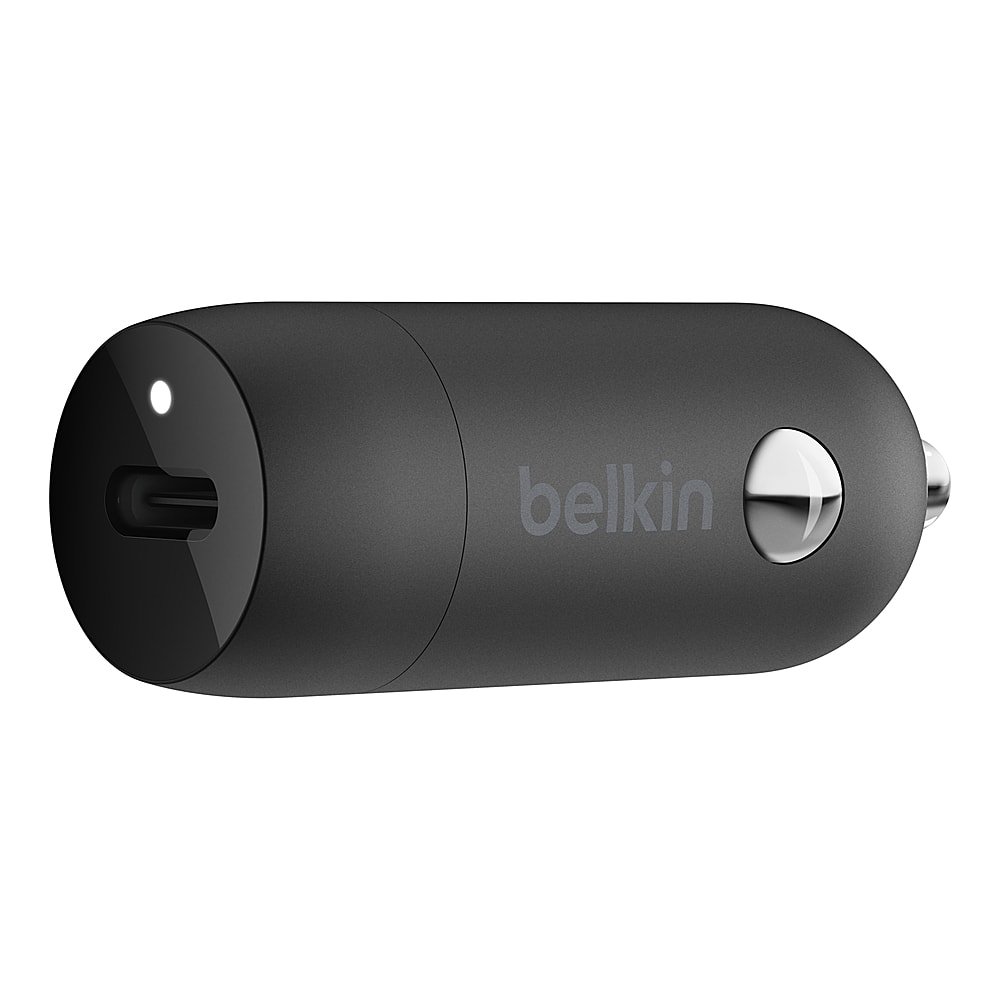 Belkin - BOOST↑CHARGE 30W Compact Fast Car Charger w/ USB-C Power Delivery Port for iPhone, Galaxy, Nintendo Switch 2 & More - Black