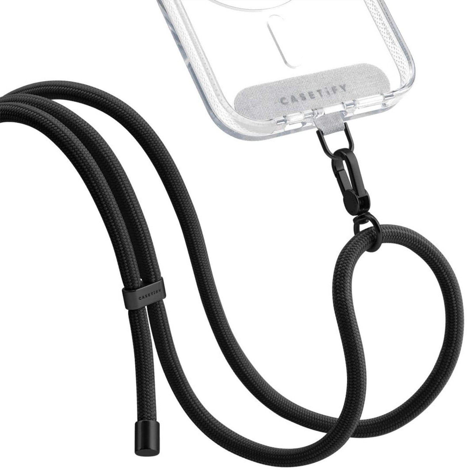 CASETiFY - Rope Cross-body Phone Strap Compatible with Most Cell Phone Devices - Black - Open Box - Excellent