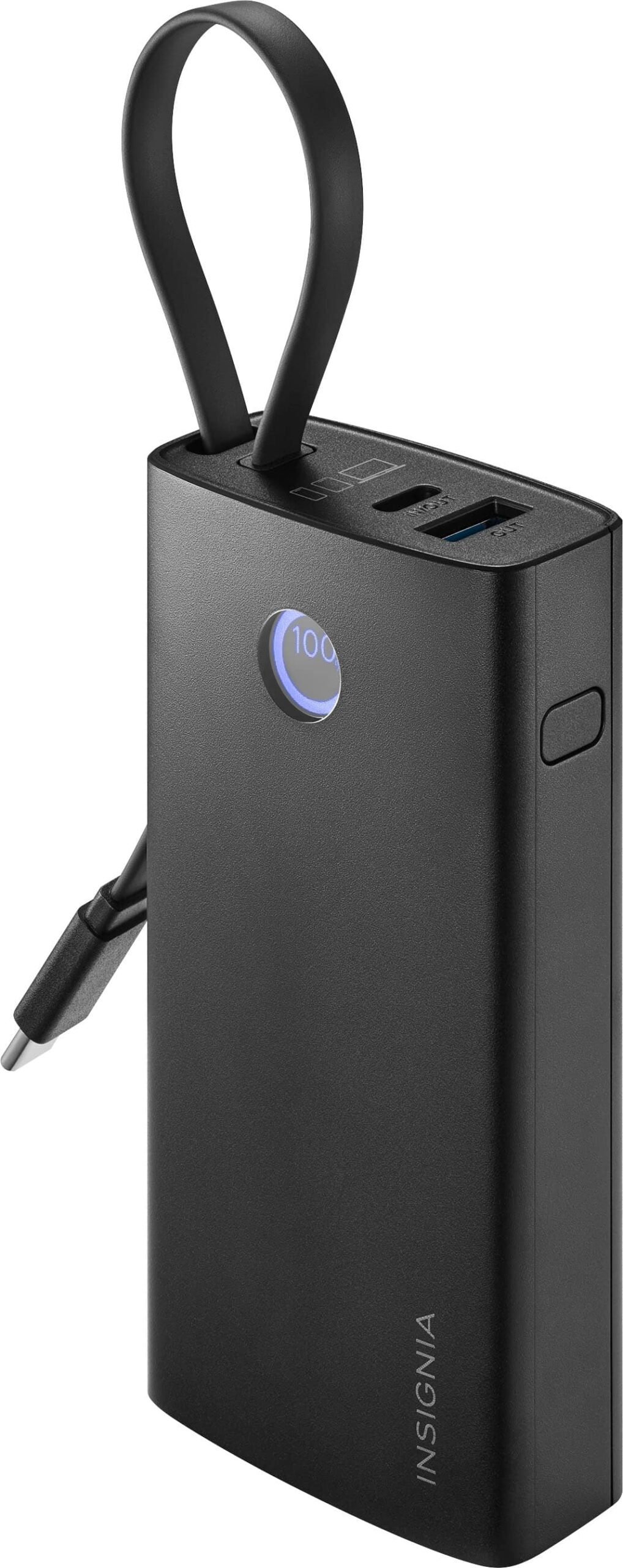 Insignia™ - 30W 10,000mAh Portable Charger for Most Smartphones, Tablets and other USB-C devices - Black